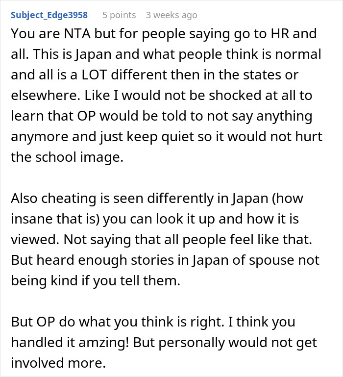 English Teacher Tells Students Her Coworker Has A Wife And Child, Learns Why He Kept It A Secret