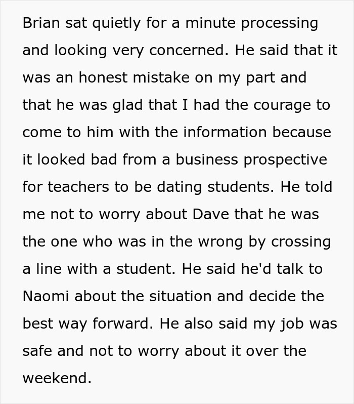 English Teacher Tells Students Her Coworker Has A Wife And Child, Learns Why He Kept It A Secret