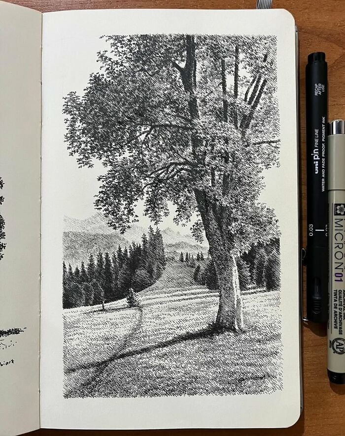 40 Detailed Ink Sketches By This Artist That Feel Like Tiny Worlds On Paper