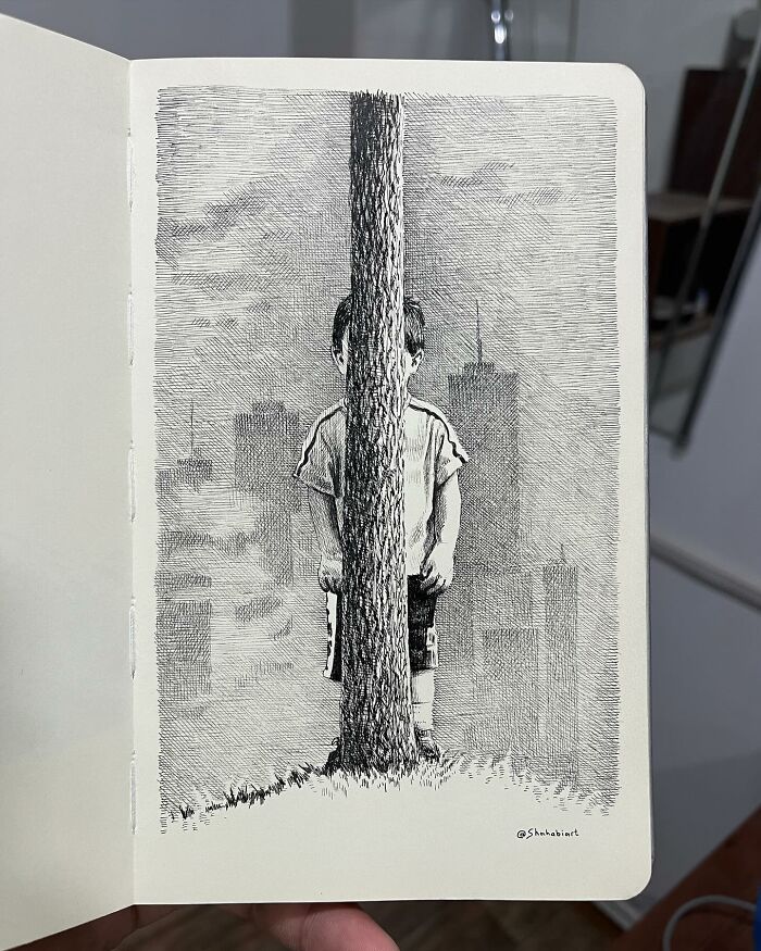 40 Detailed Ink Sketches By This Artist That Feel Like Tiny Worlds On Paper