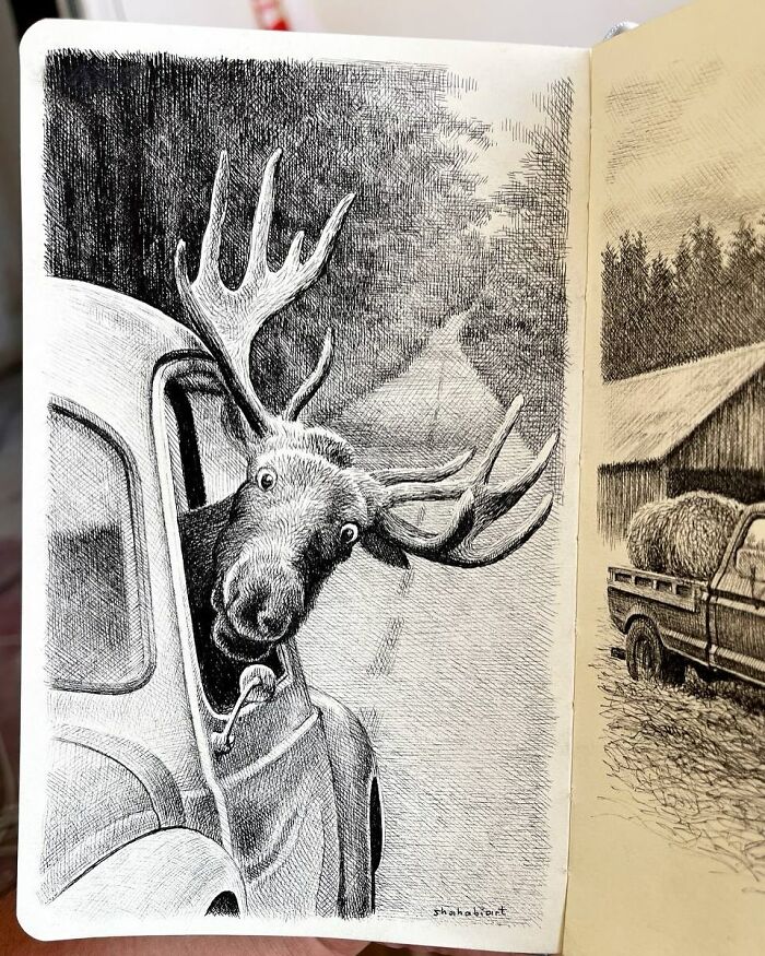 40 Detailed Ink Sketches By This Artist That Feel Like Tiny Worlds On Paper
