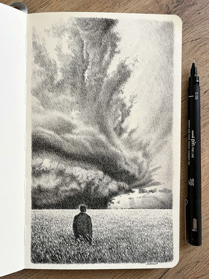 40 Detailed Ink Sketches By This Artist That Feel Like Tiny Worlds On Paper