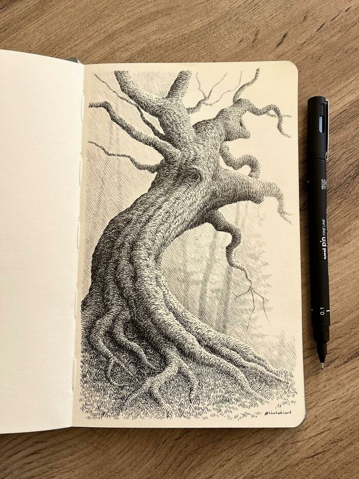 40 Detailed Ink Sketches By This Artist That Feel Like Tiny Worlds On Paper