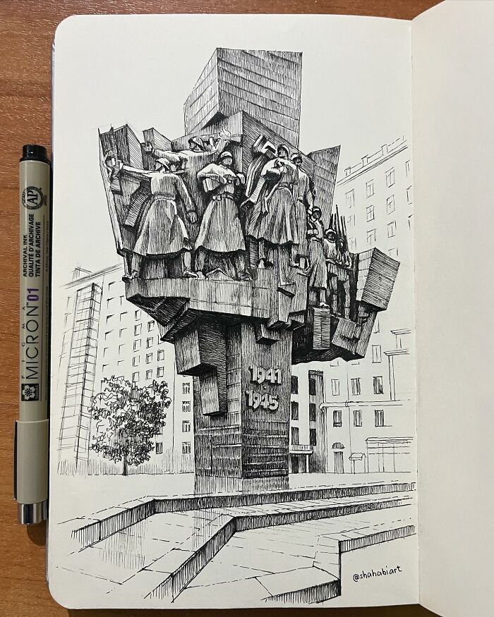 40 Detailed Ink Sketches By This Artist That Feel Like Tiny Worlds On Paper