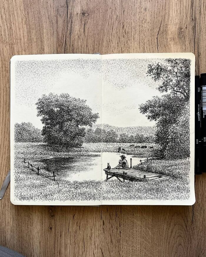 40 Detailed Ink Sketches By This Artist That Feel Like Tiny Worlds On Paper