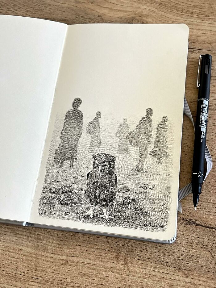 40 Detailed Ink Sketches By This Artist That Feel Like Tiny Worlds On Paper