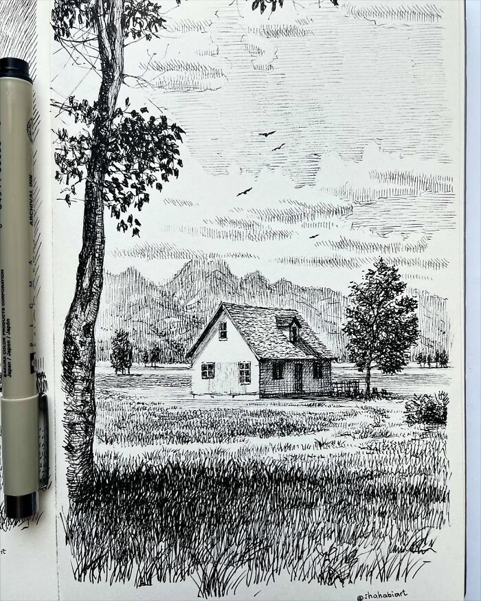 40 Detailed Ink Sketches By This Artist That Feel Like Tiny Worlds On Paper