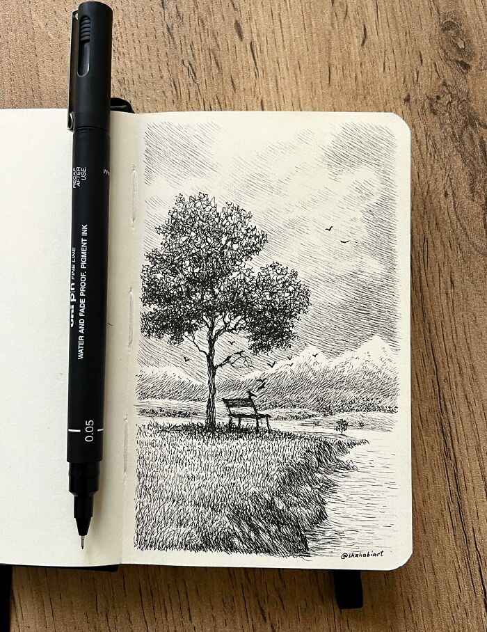 40 Detailed Ink Sketches By This Artist That Feel Like Tiny Worlds On Paper