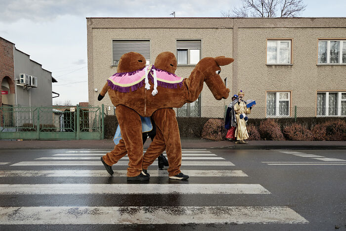 65 Street Photos Capturing Funny Coincidences And Unexpected Moments From Everyday Life By Janusz Jurek