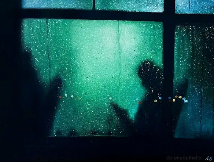 33 Hyper-Realistic Rain Paintings By This Artist That Look Almost Like Photographs