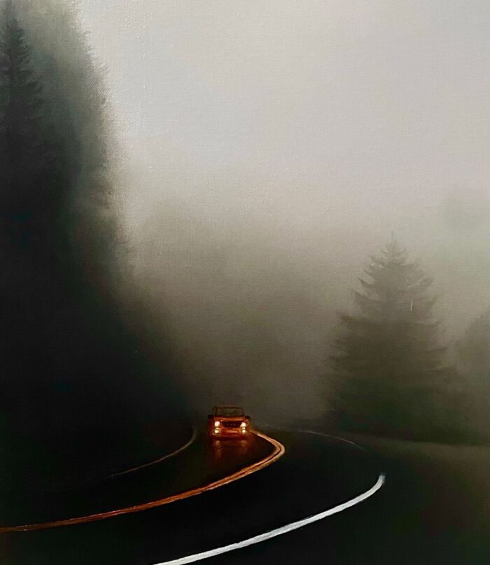 33 Hyper-Realistic Rain Paintings By This Artist That Look Almost Like Photographs