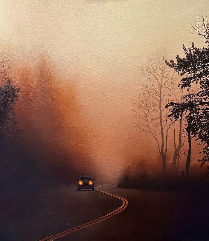 33 Hyper-Realistic Rain Paintings By This Artist That Look Almost Like Photographs