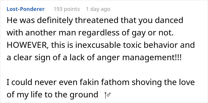 Jealous Guy Shoves Wife For Dancing With Gay Friend, She’s Shocked As He Ditches Her And Goes Home Jealous Guy Shoves Wife For Dancing With Gay Friend, She’s Shocked As He Ditches Her And Goes Home