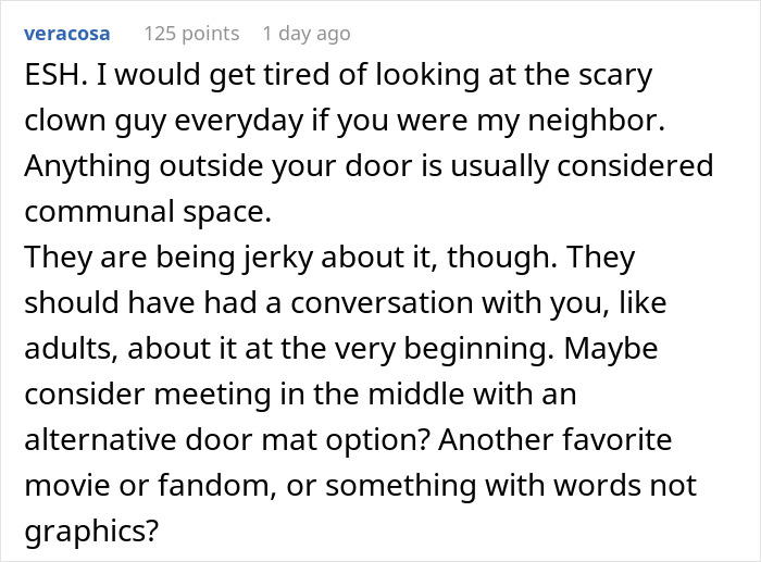 Parents Believe Creepy Clown Doormat Is Too Scary For Their Young Son, Start Crossing Boundaries Parents Believe Creepy Clown Doormat Is Too Scary For Their Young Son, Start Crossing Boundaries