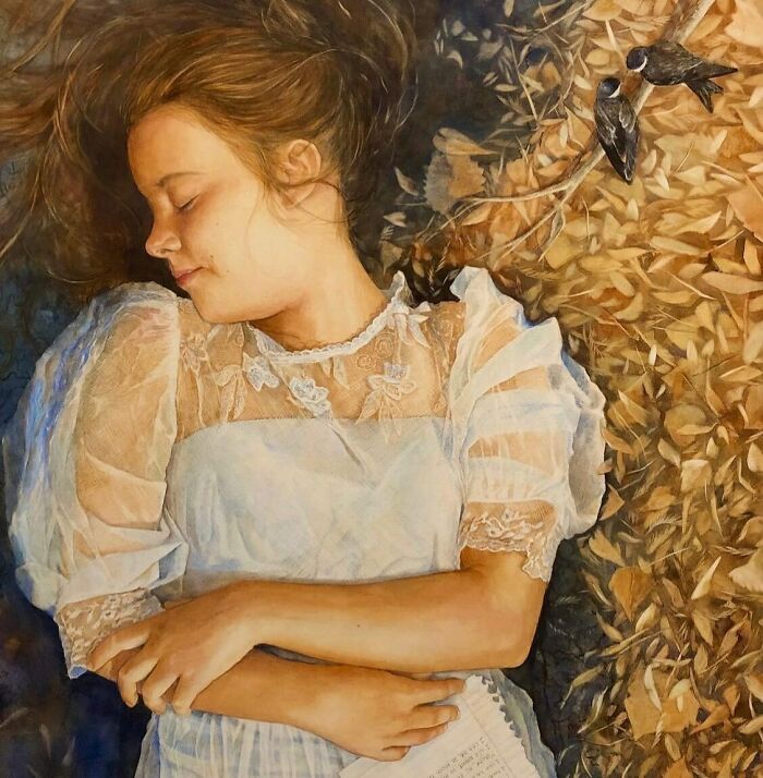 This Self-Taught Watercolor Artist Captures Feminine Grace, Natural Light, And Emotional Symbolism In Stunning Detail (22 Pics)