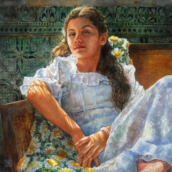 This Self-Taught Watercolor Artist Captures Feminine Grace, Natural Light, And Emotional Symbolism In Stunning Detail (22 Pics)