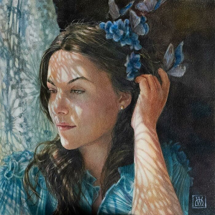This Self-Taught Watercolor Artist Captures Feminine Grace, Natural Light, And Emotional Symbolism In Stunning Detail (22 Pics)