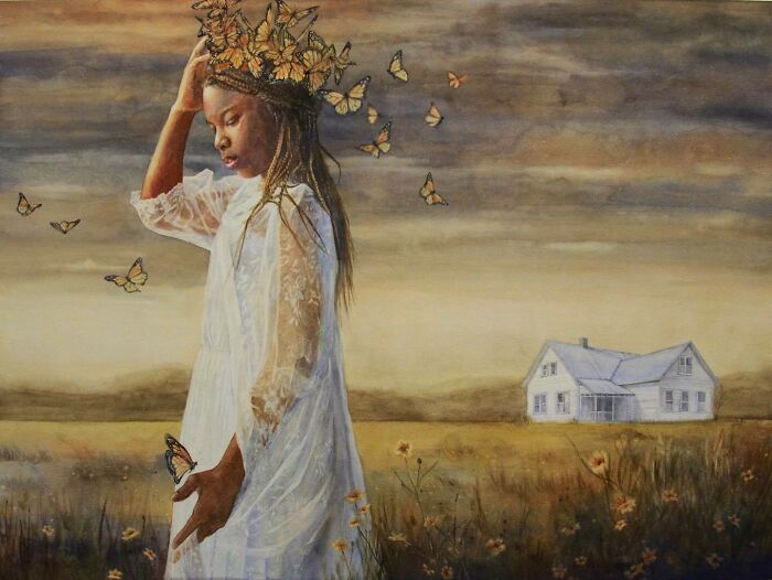 This Self-Taught Watercolor Artist Captures Feminine Grace, Natural Light, And Emotional Symbolism In Stunning Detail (22 Pics)