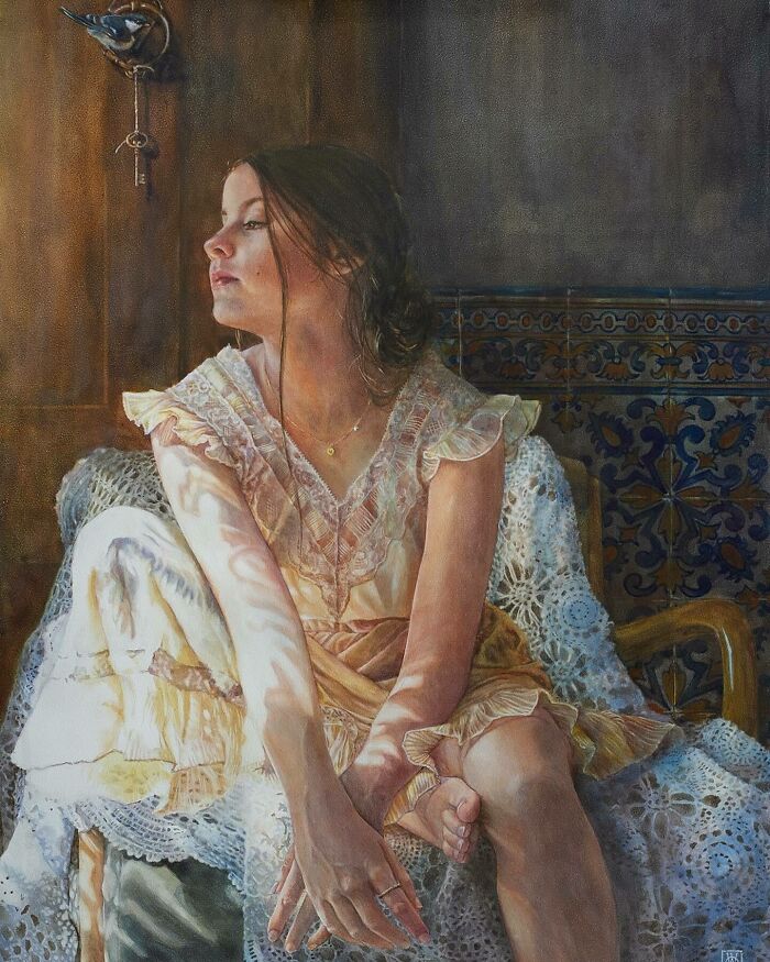 This Self-Taught Watercolor Artist Captures Feminine Grace, Natural Light, And Emotional Symbolism In Stunning Detail (22 Pics)