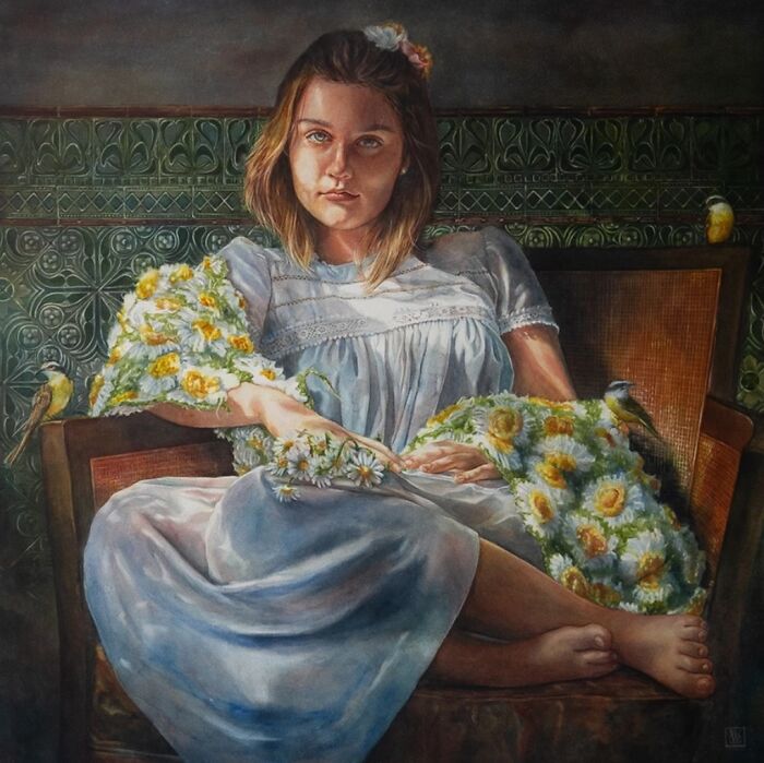 This Self-Taught Watercolor Artist Captures Feminine Grace, Natural Light, And Emotional Symbolism In Stunning Detail (22 Pics)
