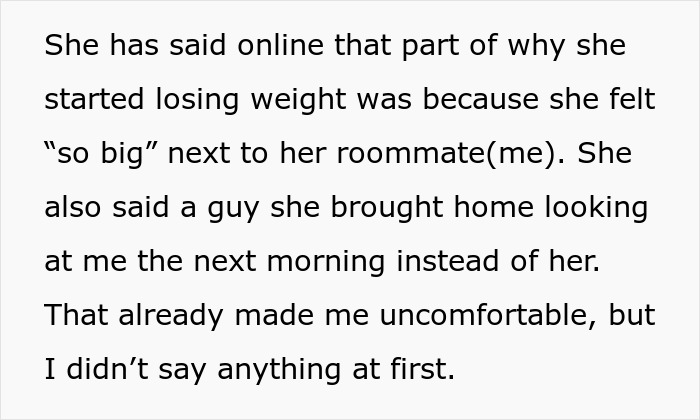 &ldquo;You&rsquo;re Never Going To Be Me&rdquo;: Woman Snaps At Roommate Who&rsquo;s Obsessed With Her Weight And Body