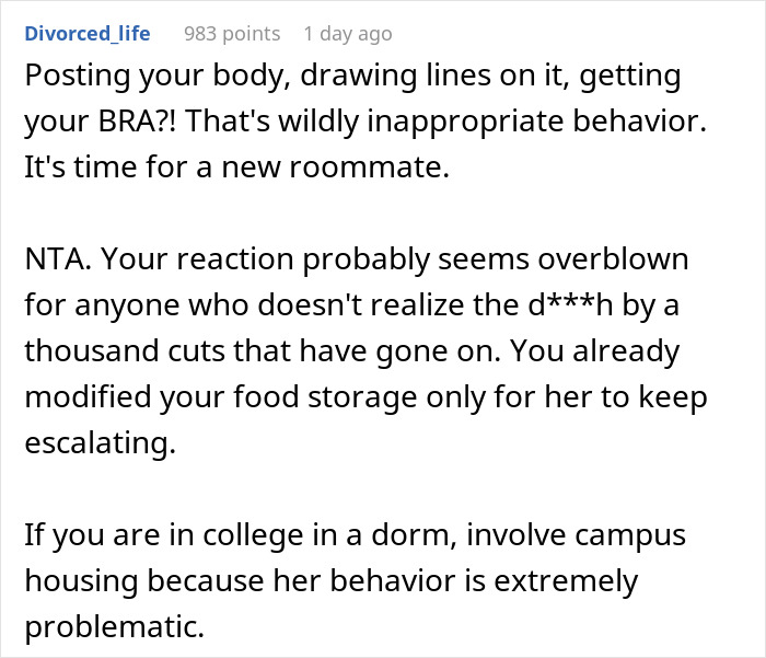 &ldquo;You&rsquo;re Never Going To Be Me&rdquo;: Woman Snaps At Roommate Who&rsquo;s Obsessed With Her Weight And Body