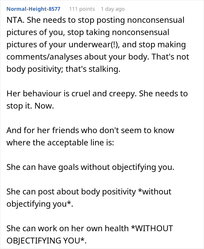 &ldquo;You&rsquo;re Never Going To Be Me&rdquo;: Woman Snaps At Roommate Who&rsquo;s Obsessed With Her Weight And Body