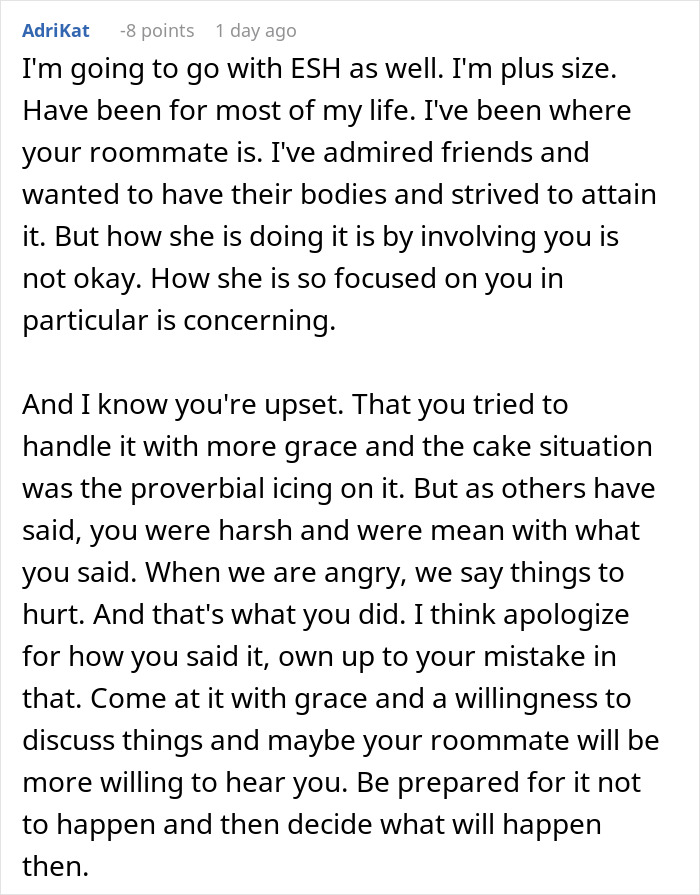 &ldquo;You&rsquo;re Never Going To Be Me&rdquo;: Woman Snaps At Roommate Who&rsquo;s Obsessed With Her Weight And Body