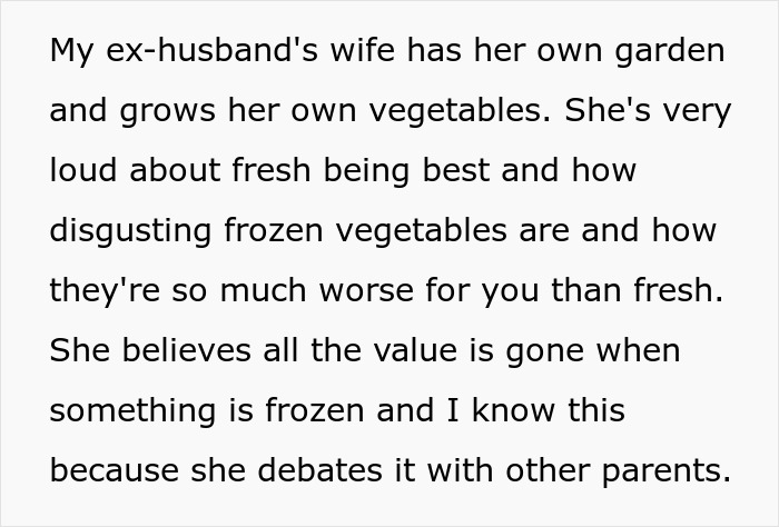 Guy’s Mistress-Turned-Wife Keeps Insulting His Ex’s Frozen Food, Whines As She Brutally Snubs Her