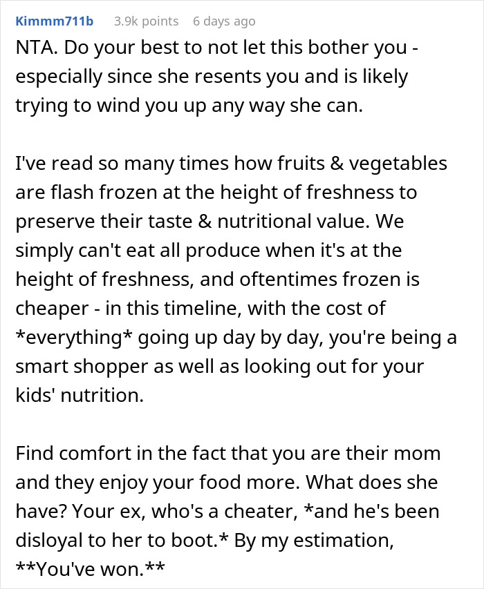 Guy’s Mistress-Turned-Wife Keeps Insulting His Ex’s Frozen Food, Whines As She Brutally Snubs Her