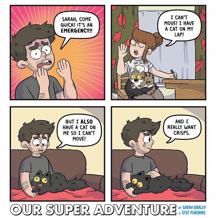 Love And Cats: 50 Hilariously Relatable Comics By Sarah Graley, Inspired By Real-Life Moments (New Pics)