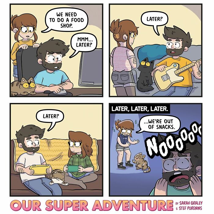 Love And Cats: 50 Hilariously Relatable Comics By Sarah Graley, Inspired By Real-Life Moments (New Pics)