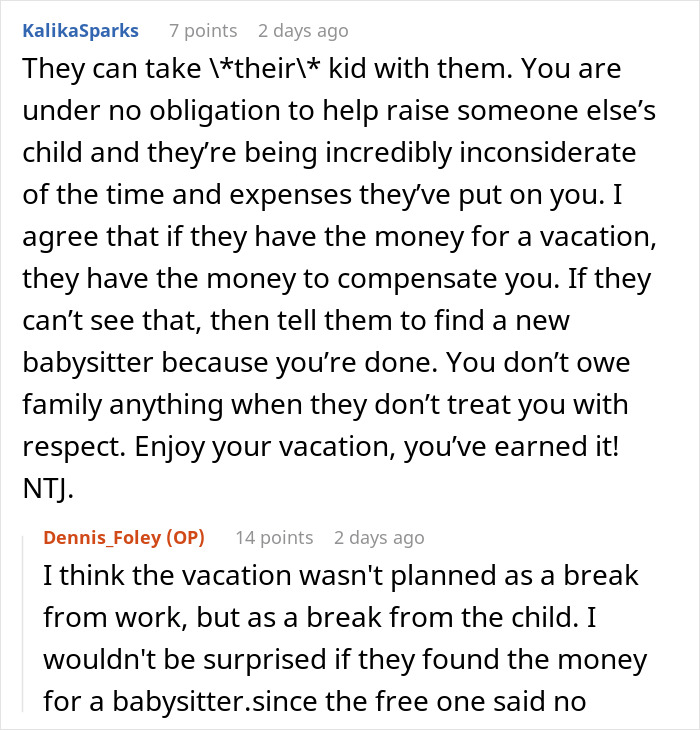Sis Goes On Vacay While Deep In Debt To Her Brother, Then Calls Him Selfish For Refusing To Babysit