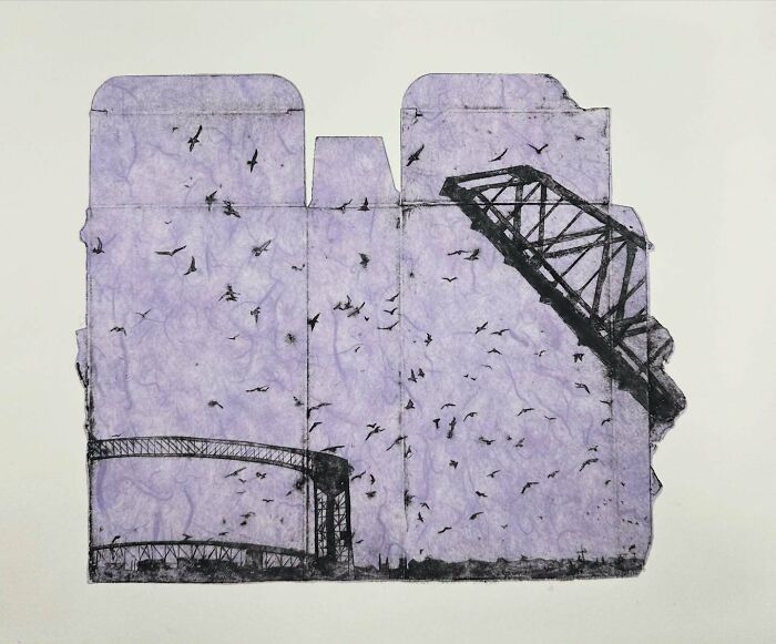 This Artist Creates Stunning Collagraph Prints Using Recycled Cardboard And Found Materials (25 Pics)