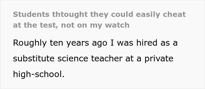 “The Way They Panicked Was Kind Of Cute”: Teacher Gets Petty Revenge On Cheating Students