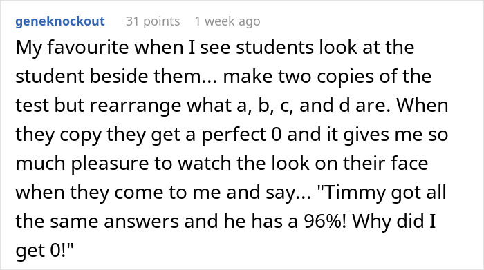 “The Way They Panicked Was Kind Of Cute”: Teacher Gets Petty Revenge On Cheating Students
