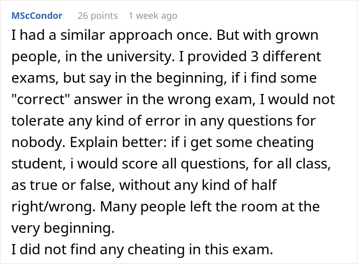 “The Way They Panicked Was Kind Of Cute”: Teacher Gets Petty Revenge On Cheating Students