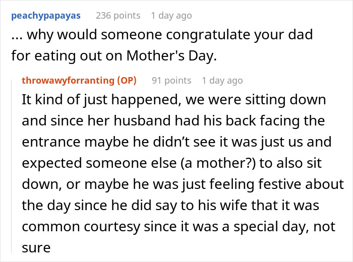 Karen Shames Dad For Celebrating Mother’s Day, Leaves Furious As His 19YO Daughter Defends Him Karen Shames Dad For Celebrating Mother’s Day, Leaves Furious As His 19YO Daughter Defends Him