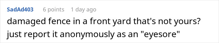 Man Shocked By How Neighbors React To Him Refusing To Pay For Their Fence