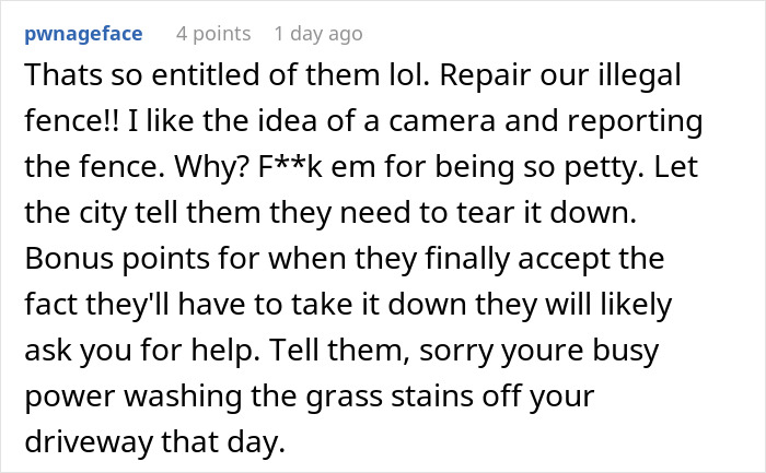 Man Shocked By How Neighbors React To Him Refusing To Pay For Their Fence