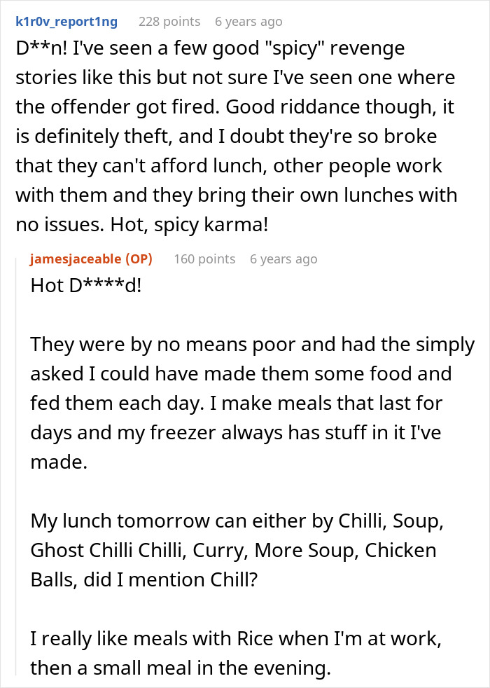 Office Food Thief Steals Ghost Pepper Chili And Runs To HR, Accidentally Speeds Up Their Own Firing