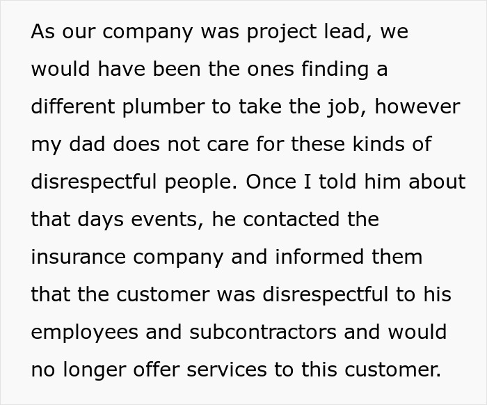 Company Finds Out A Year Later Their Revenge On A Guy Who Made Their Woman Plumber Cry Was A Success