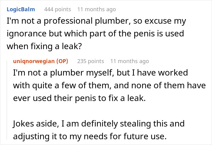 Company Finds Out A Year Later Their Revenge On A Guy Who Made Their Woman Plumber Cry Was A Success