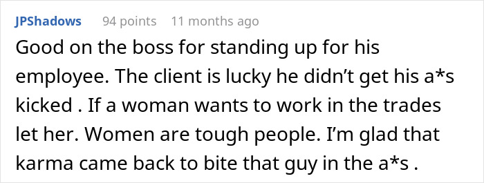 Company Finds Out A Year Later Their Revenge On A Guy Who Made Their Woman Plumber Cry Was A Success