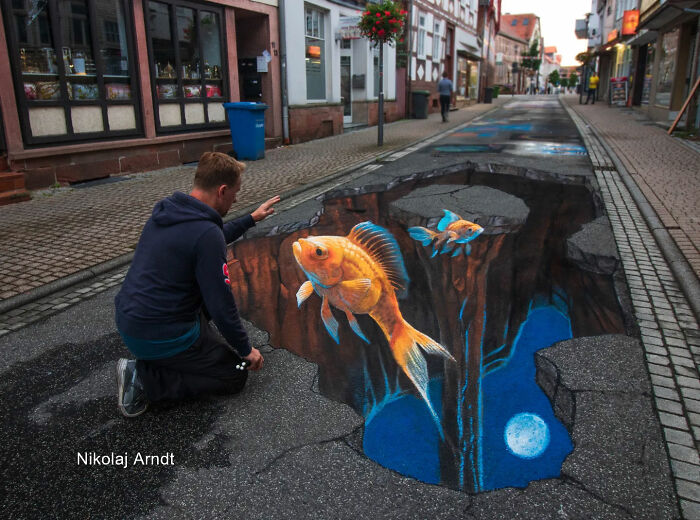 This Artist Turns Ordinary Streets Into Deep Holes, Oceans, And Wild Illusions (75 Pics)