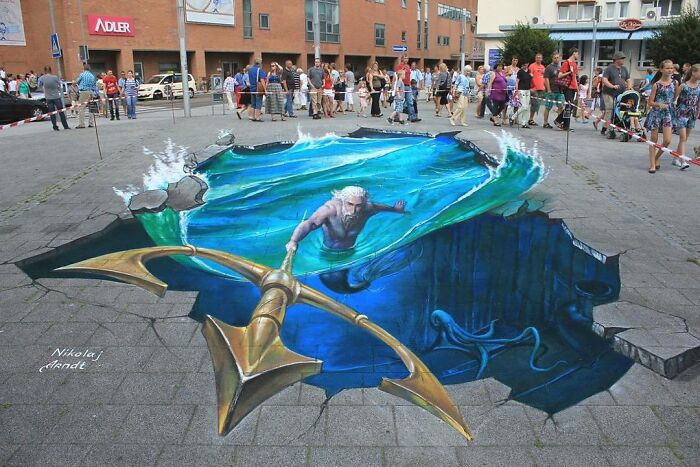 This Artist Turns Ordinary Streets Into Deep Holes, Oceans, And Wild Illusions (75 Pics)