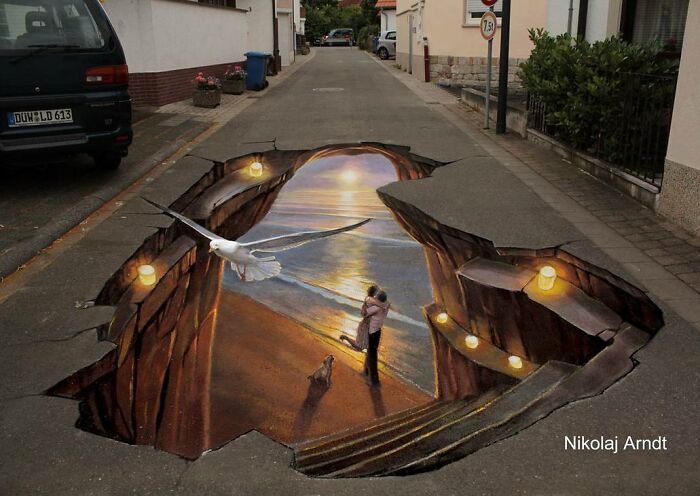 This Artist Turns Ordinary Streets Into Deep Holes, Oceans, And Wild Illusions (75 Pics)