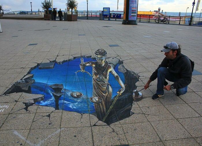 This Artist Turns Ordinary Streets Into Deep Holes, Oceans, And Wild Illusions (75 Pics)