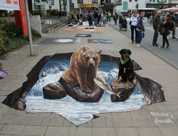 This Artist Turns Ordinary Streets Into Deep Holes, Oceans, And Wild Illusions (75 Pics)