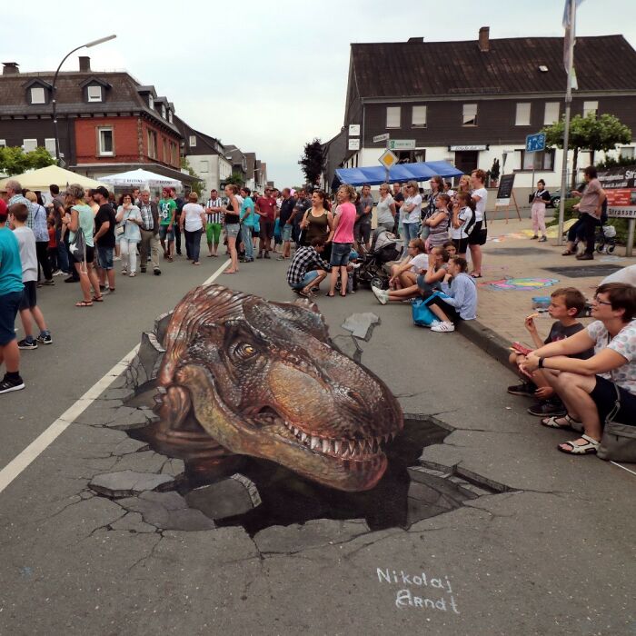 This Artist Turns Ordinary Streets Into Deep Holes, Oceans, And Wild Illusions (75 Pics)